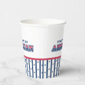 Amerikaanse Trots, Patriottisch, Navy Stripes en S Papieren Bekers (Rechts)
