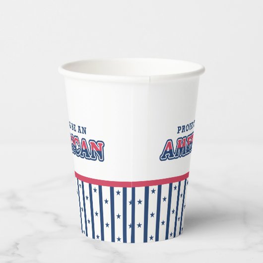 Amerikaanse Trots, Patriottisch, Navy Stripes en S Papieren Bekers (Rechts)