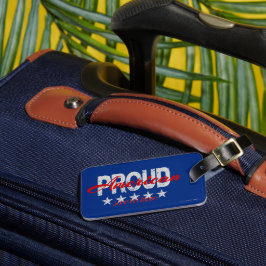 Amerikaanse trots patriottische bagagelabel