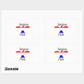 Amerikaanse trots rechthoekige sticker (Vel)