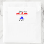 Amerikaanse trots rechthoekige sticker (Tas)