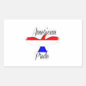 Amerikaanse trots rechthoekige sticker (Voorkant)