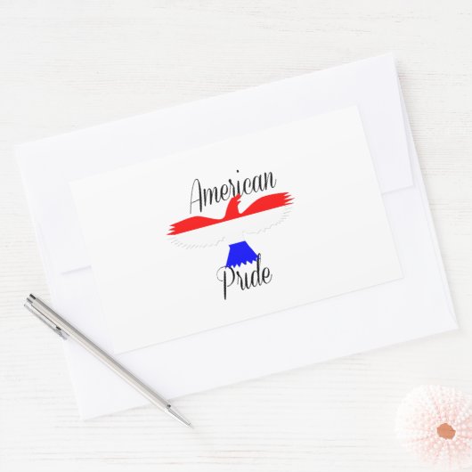 Amerikaanse trots rechthoekige sticker (Envelop)