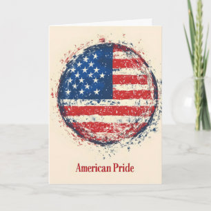 Amerikaanse trots vlag retro feestdagen kaart