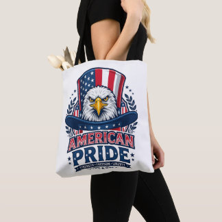 Amerikaanse trots Witkopzeearend Patriottische Boo Tote Bag
