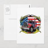Amerikaanse trucker briefkaart (Voorkant / Achterkant)