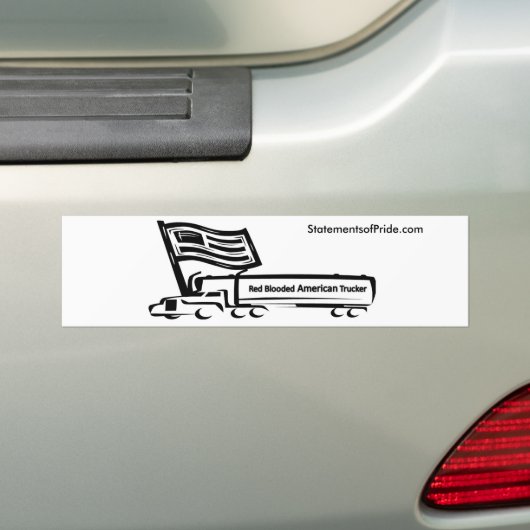 Amerikaanse trucker bumpersticker (Op auto)