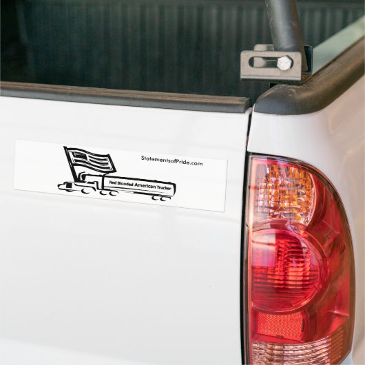 Amerikaanse trucker bumpersticker (Op Truck)
