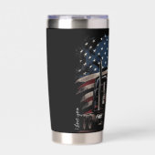 Amerikaanse Trucker Trots Geïsoleerde Drinkbeker (Voorkant)