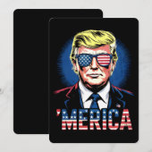 Amerikaanse Trump 4 juli retro Kaart (Voorkant / Achterkant)