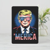 Amerikaanse Trump 4 juli retro Kaart (Staand voorkant)