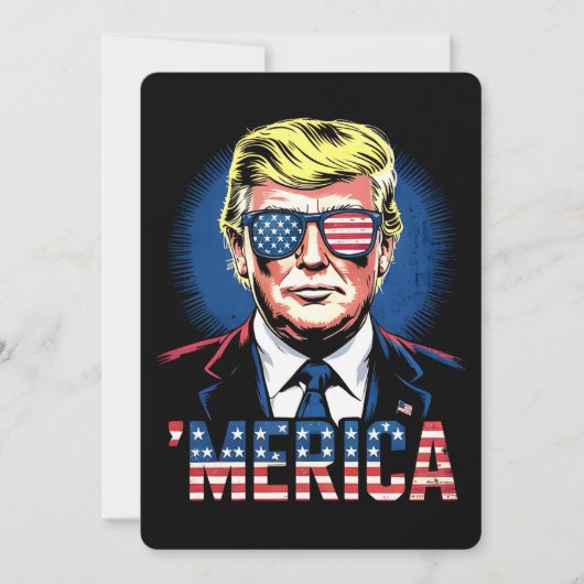 Amerikaanse Trump 4 juli retro Kaart (Voorkant)