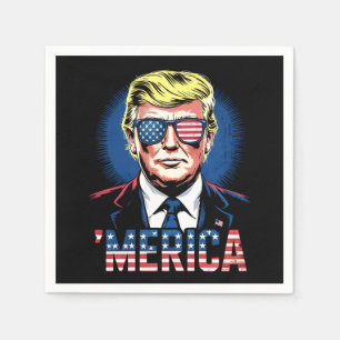 Amerikaanse Trump 4 juli retro Servet
