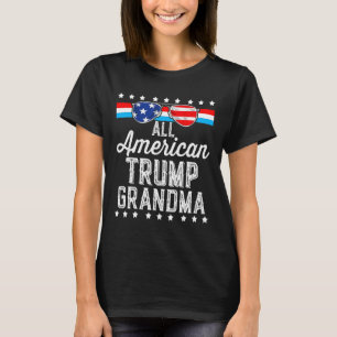 Amerikaanse Trump Oma Amerikaanse vlag Sungles Tru T-shirt