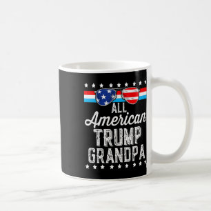 Amerikaanse Trump Opa Amerikaanse vlag Sungles Tru Koffiemok