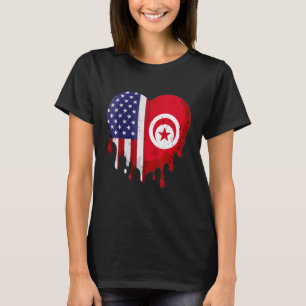 Amerikaanse Tunesische Erfgoedmaand Tunesië Vlag H T-shirt