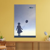 Amerikaanse Twilight Stretched Canvas Print (Insitu (Woonkamer))