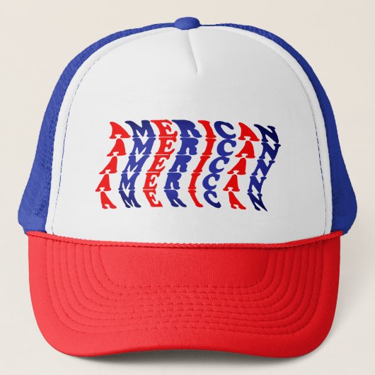 Amerikaanse typografie trucker pet (Voorkant)