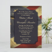 Amerikaanse uitnodigingen voor lichte tekstbruilof (Staand voorkant)