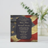 Amerikaanse uitnodigingen voor lichte tekstbruilof (Staand voorkant)