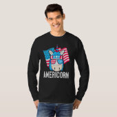 Amerikaanse Unicorn Rainbow Magical Fourth T-shirt (Voorkant volledig)