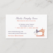 Amerikaanse USA naaimachine Visitekaartje (Achterkant)