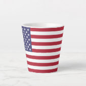 Amerikaanse USA Vlag Pride Design Latte Mok (Voorkant)