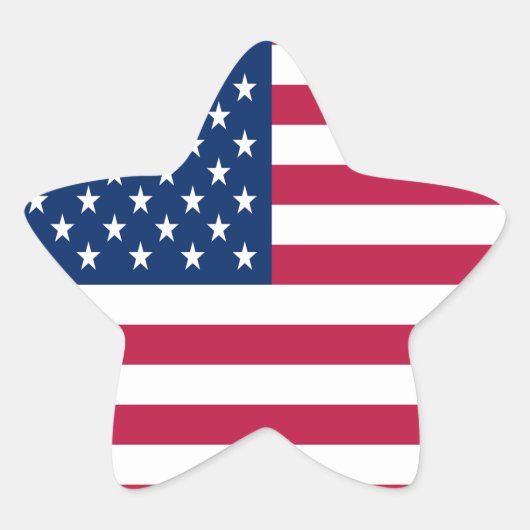 Amerikaanse USA Vlag Pride Design Ster Sticker (Voorkant)
