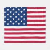 Amerikaanse USA Vlag Trots Design Fleece Deken (Voorkant (Horizontaal))