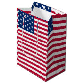 Amerikaanse USA Vlag Trots Design Medium Cadeauzakje (Voorkant Gekanteld)