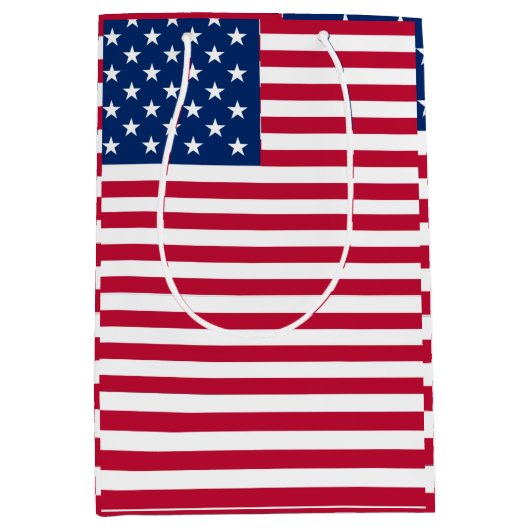 Amerikaanse USA Vlag Trots Design Medium Cadeauzakje (Voorkant)