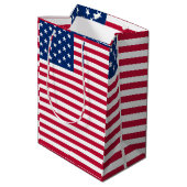 Amerikaanse USA Vlag Trots Design Medium Cadeauzakje (Achterkant Gekanteld)