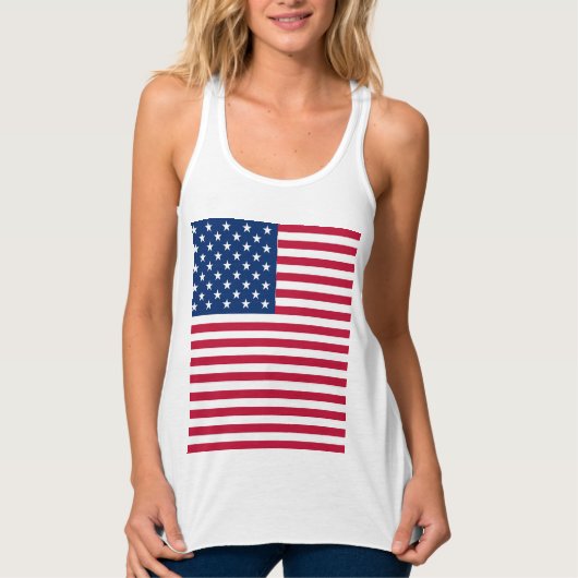 Amerikaanse USA Vlag Trots Design Tanktop (Voorkant)
