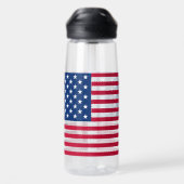 Amerikaanse USA Vlag Trots Design Waterfles (Achterkant)