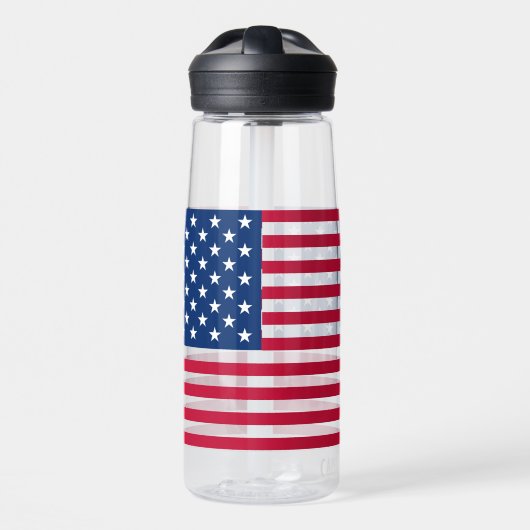 Amerikaanse USA Vlag Trots Design Waterfles (Voorkant)