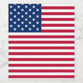 Amerikaanse USA Vlag Trots Design Wijn Etiket (Enkel label)