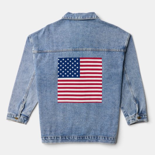 Amerikaanse USA Vlag Trots Ontwerp Denim Jacket (Achterkant)