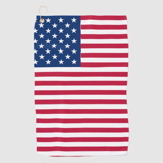 Amerikaanse USA Vlag Trots Ontwerp Golfhanddoek (Voorkant)