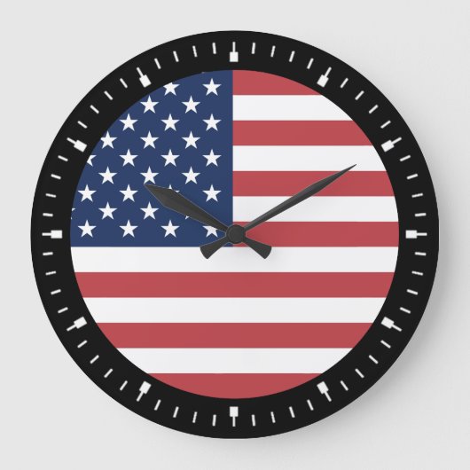 Amerikaanse USA Vlag Trots Ontwerp Grote Klok (Voorkant)