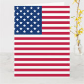 Amerikaanse USA Vlag Trots Ontwerp Kaart (Gele Bloem)