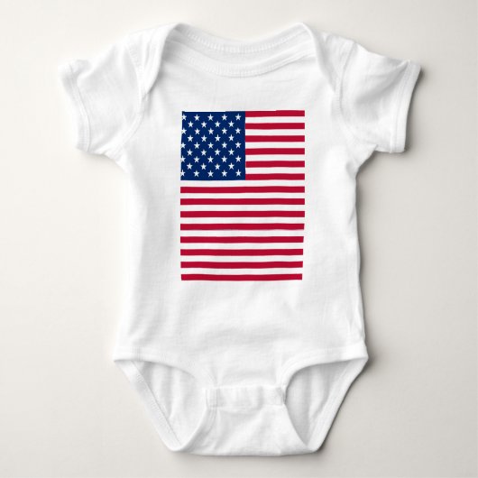 Amerikaanse USA Vlag Trots Ontwerp Romper (Voorkant)