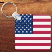 Amerikaanse USA Vlag Trots Ontwerp Sleutelhanger (Voorkant)