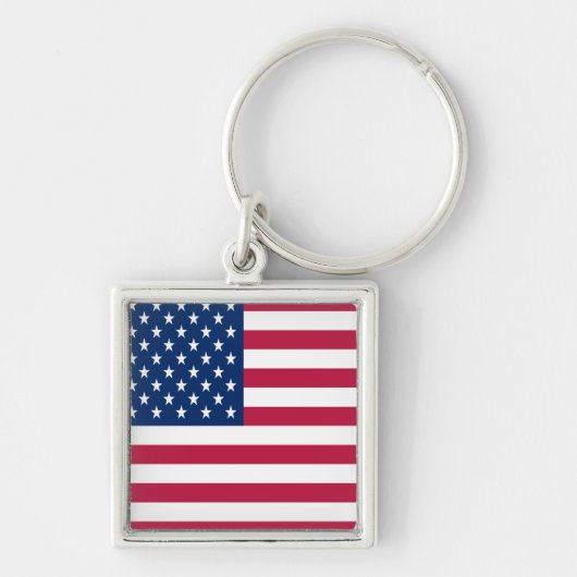 Amerikaanse USA Vlag Trots Ontwerp Sleutelhanger (Voorkant)