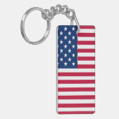 Amerikaanse USA Vlag Trots Ontwerp Sleutelhanger (Voorkant Links)