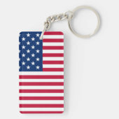 Amerikaanse USA Vlag Trots Ontwerp Sleutelhanger (achterkant)