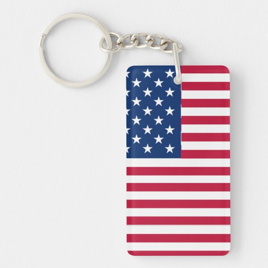 Amerikaanse USA Vlag Trots Ontwerp Sleutelhanger (Voorkant)
