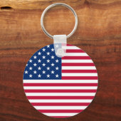 Amerikaanse USA Vlag Trots Ontwerp Sleutelhanger (Voorkant)