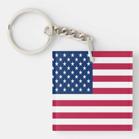 Amerikaanse USA Vlag Trots Ontwerp Sleutelhanger (Voorkant)