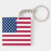 Amerikaanse USA Vlag Trots Ontwerp Sleutelhanger (Achterkant)