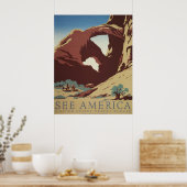 Amerikaanse Utah Vintage Travel Poster en Retro Pr (Keuken)